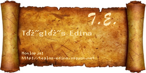 Téglás Edina névjegykártya