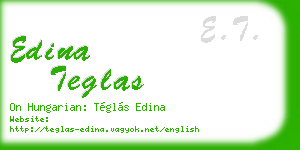 edina teglas business card